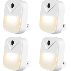 Podiality [4 Pack] Night Light Plug-In Smart Light Sensor LED Night Light